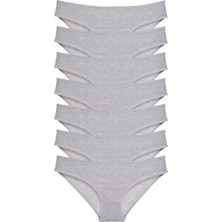 Modanı Seç 7 Adet Süper Eko Set Likralı Kadın Slip Külot Gri