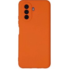 Mentra Online Huawei Nova Y70 Kılıf Nano Içi Kadife Silikon - Turuncu
