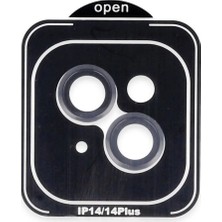 Mentra Online Joko Apple iPhone 14 Pvd Metal Kamera Lens Darbeye Dayanıklı Tam Uyumlu - Siyah