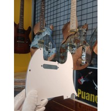 Puandorg Telecaster Pickguard Beyaz Renk 3 Katlı 8 Delik