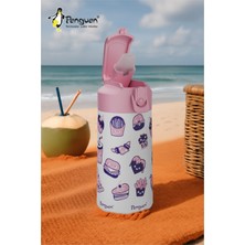 Empressco 500ML Çocuk Su Matarası, Paslanmaz Çelik, Pipetli, Bpa Free, Sızdırmaz