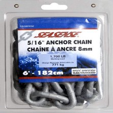 Seasense 5/16" x 6' Sıcak Daldırma Galvanizli Çapa Zinciri