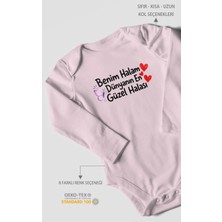 Morivo Kids Benim Halam Dünyanın En Güzel Halası Uzun Kollu Çıtçıtlı Bebek Body