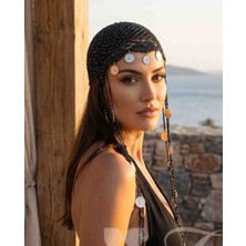 Meryemce Tasarımlar Gümüş Paralı Kroş Şapka