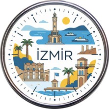 Bsb Izmir Temalı Duvar Saati 16CM A1543