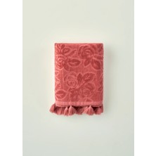 Empressco Yumuşak ve Şık 100% Pamuk Rose Jakarlı El Havlusu 30X50 cm