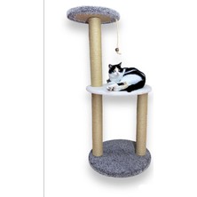 Empressco Gri Iki Katlı 91 cm Kedi Tırmalama Tahtası, Dayanıklı ve Eğlenceli Tasarım