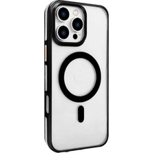 Mentra Online Joko Apple Iphone 16 Pro Max Gleam Pc Sert Magsafe Kılıf - Şeffaf-Siyah