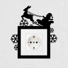 To Design Lab Yılbaşı  Temalı Dekoratif Priz Süsü (8,5x8,5 cm Priz Çerçevesiyle Uyumludur)