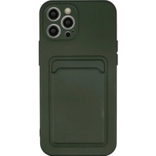 Mentra Online Apple Iphone 12 Pro Max Kılıf Kelvin Kartvizitli Silikon - Koyu Yeşil