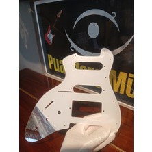 Puandorg Elektro Gitar Pickguard Şeffaf 12 Delik H/s/s Özel Tasarım Şeffaf Strat (Ön/arka)