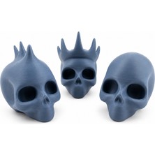 Yapı3D Halloween Kafatası Dekoratif Figür 🎃 Masaüstü Süsü 🏡 Sert Plastik Koleksiyonluk Dekoratif Obje
