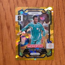 Panini Monopoly Prizm John Obi Mikel Gold Cracked Ice Oyun Kartı No.81