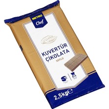 Metro Chef Kuvertür 2,5 kg Sütlü (4'li Paket)