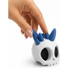 Yapı3D Halloween Kafatası Dekoratif Figür 🎃 Masaüstü Süsü 🏡 Sert Plastik Koleksiyonluk Dekoratif Obje