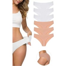 Silky Glows 6 Adet Kadın Dikişsiz Lazer Kesim Esnek Iz Yapmayan Külot S3