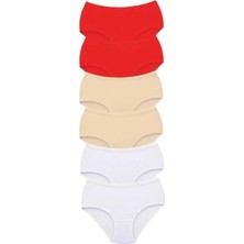 Modanı Seç 6 Adet Tutku Kadın Yüksek Bel Bato Kalın Lastik Külot S18 Mery Woman