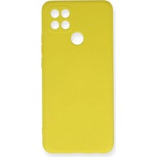 Mentra Online Oppo A15 Kılıf Nano Içi Kadife Silikon - Sarı
