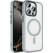 Mentra Online Joko Apple iPhone 15 Pro Max Terea Magsafe Kapak Darbeye Dayanıklı Tam Uyumlu Kamera Korumalı - Gri