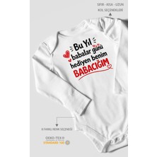 Morivo Kids Babaya Özel Uzun Kollu Bebek Body %100 Pamuk