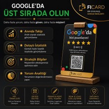Fidata Google Işletme Yorum ve Puanlama Kartı - 5 Yıldız Yorum Toplar - Google Yorum Artırma Kartı Nfc ve Qr Kod Özellikli