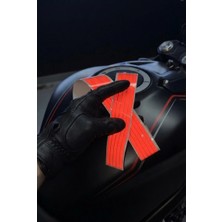Yalıgraf Motor ve Kask Için Ince Detay Reflektörlü Şeritler 5 Adet Toplamda 5 Metre Gece Işıkta Parlayan Reflektif Kırmızı Şerit