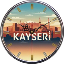 Bsb Kayseri Temalı Duvar Saati 16CM A1545