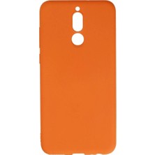 Mentra Online Huawei Mate 10 Lite Kılıf Nano Içi Kadife Silikon - Turuncu