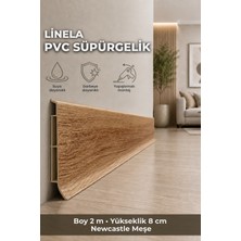 Agk Linela Pvc Süpürgelik 8 cm Newcastle Meşe 2 M Yapıştırmalı Suya Dayanıklı Kalın Profil LNL407