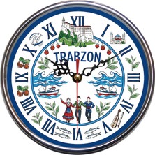 Bsb Trabzon Temalı Duvar Saati 16CM A1567
