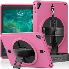 Mentra Online Apple iPad 5 Air 9.7 Kılıf Strap-C Otterbox Tablet Kapak - Pembe