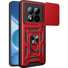 Mentra Online Xiaomi Redmi Note 15 Pro Plus 5g Pars Lens Yüzüklü Silikon - Kırmızı