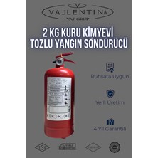 Vallentina 2 kg Yangın Söndürme Cihazı Tse-Hyb/ce Belgeli 4 Yıl Garantili(Tüvtürk Onaylı)