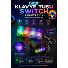 Yupulu Işıklı Klavye Click Sesli Stres Giderici Anahtarlık Ses Çıkaran Işıklı Tuş Takımı - Eğlenceli Kullanım Hobi / Stres