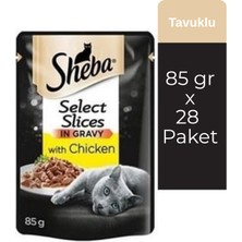 Sheba Tavuklu Yetişkin Kedi Yaş Maması 85 gr * 28 Adet