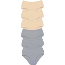 Silky Glows 6 Adet Tutku Kadın Yüksek Bel Bato Kalın Lastik Külot S8