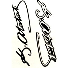 Ekstrafix Dekoratif Etiket Sticker K.atatürk Imzası 80X120MM DL-021 - 4 Adet