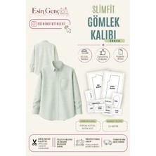 Esin'in Diktikleri Erkek Slimfit Gömlek Kalıbı | XS-5XL Beden | Kağıt Baskı | Profesyonel Dikiş Kalıbı