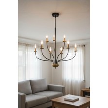 Elizim Home Lighting Vela Lüx Kaliteli Siyah Sarmaşık Sarkıt Avize