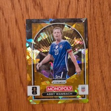 Panini Monopoly Prizm Abby Wambach Gold Cracked Ice Oyun Kartı No.92