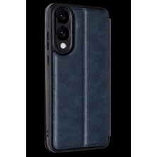 Mentra Online Samsung Galaxy S25 Edge Flip Cover Koruyucu Kılıf - Lacivert