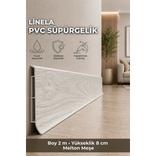 Agk Linela Pvc Süpürgelik 8 cm Melton Meşe 2 M Yapıştırmalı Suya Dayanıklı Kalın Profil LNL409