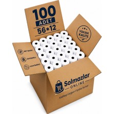Solmazlar Online Termal Fiş-Slip-Rulo 100 Adet 56*12