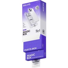 Mentra Online Apple iPhone 15 Pro Bilvis 5in1 3D Magic Cam Ekran Koruyucu - Siyah