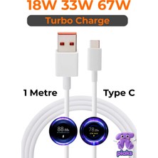 Fodos Xiaomi 33W Şarj Kablosu Redmi Note 10 9 8 7 Pro 8t 9s Uyumlu Type-C 5A 33 Watt Hızlı Şarj Kablosu
