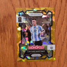 Panini Monopoly Prizm Lautaro Martinez Gold Cracked Ice Oyun Kartı No.2