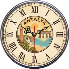 Bsb Antalya Temalı Duvar Saati 16CM A1509