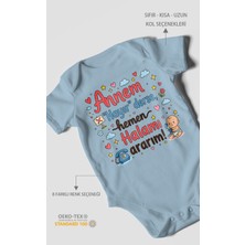 Morivo Kids Annem Hayır Derse Hemen Halamı Ararım Kısa Kollu Bebek Body %100 Pamuk