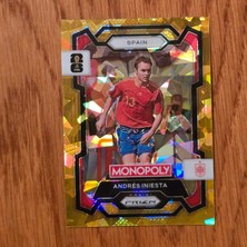 Panini Monopoly Prizm Andres Iniesta Gold Cracked Ice Oyun Kartı No.43