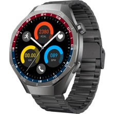Tastech Amoled Ekran Akıllı Saat Dokunmatik Metal Kasa Kol Saati Saat Watch Siyah